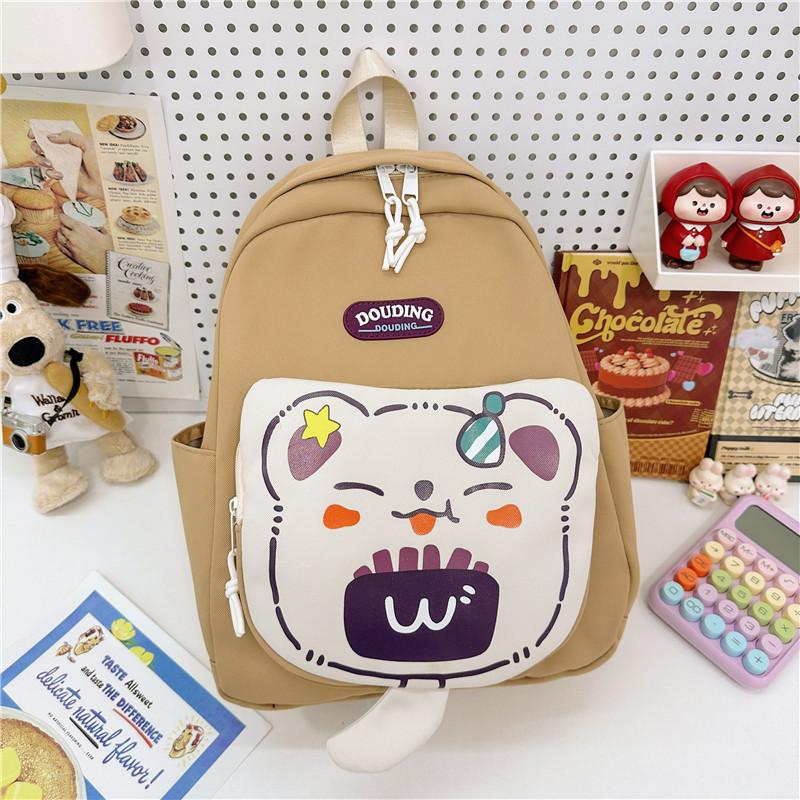 

Школьный рюкзак новый медведь начальная школа мальчики и девочки 1-3 классы повседневный универсальный рюкзак большая вместимость хаки