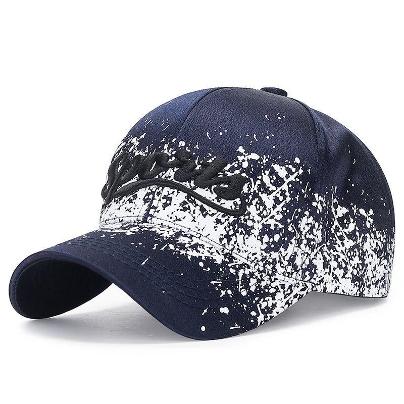 Spring and Summer Versatile Baseball Cap, Fashionable Printed Paint Dot Sun Protection Hat, Unisex Couple Hat