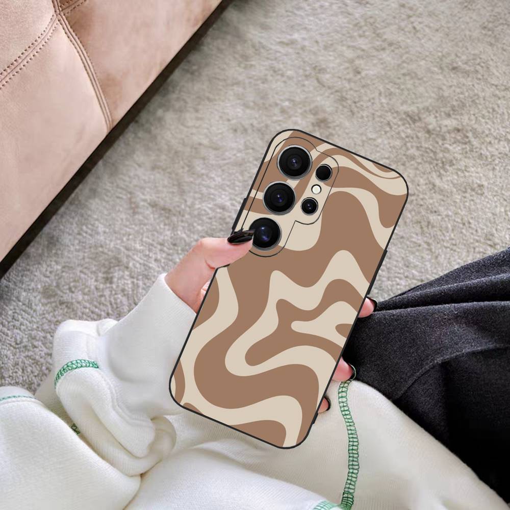 Liquid Swirl Abstract Art Phone Case For Samsung S 24 Fe 25 Ultra Plus 20 Lite 21 30 22 23 24 22 Ultra 5G Fundas