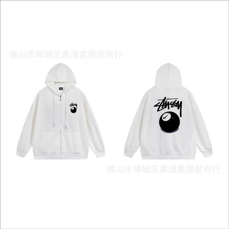 Unisex mikina s kapucí na zip s potiskem Bavlněný svetr Lehká podzimní zimní neformální svrchní oblečení