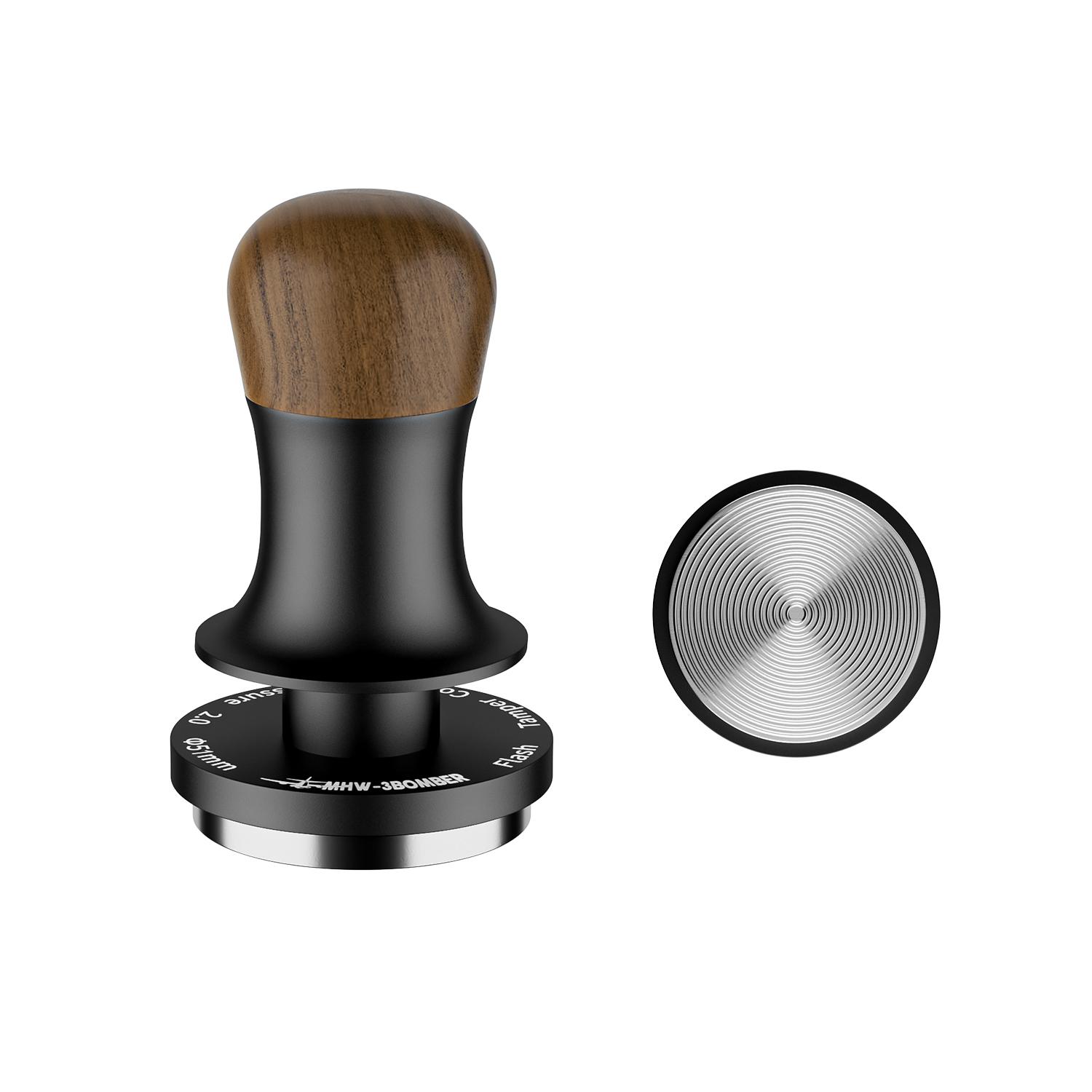 

MHW-3BOMBER Темпер для эспрессо с 3 пружинными калиброванными темперами 30 фунтов Ручной темпер со звуковой обратной связью 45.5mm