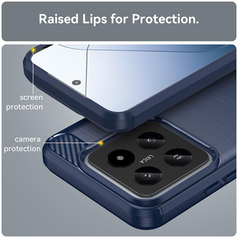 Luxury Carbon Fiber Shockproof Phone Case For Xiaomi 11 11T 11X 12X 12T 12 Ultra 13 Pro 13T 13 Lite 14 Pro 14 Ultra TPU Cover