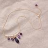 Original Handmade 14K Gold Filled Natural Irregular Amethyst Freshwater Pearl Ladies Pendant Necklace  Women Short Chain