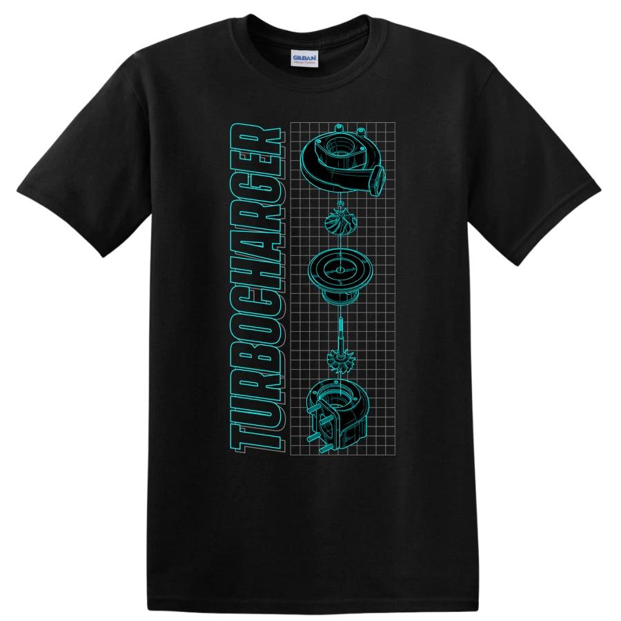 Turbocharger Graphic T Shirt Mechanic Tee Engine Car Lover Humor Design M