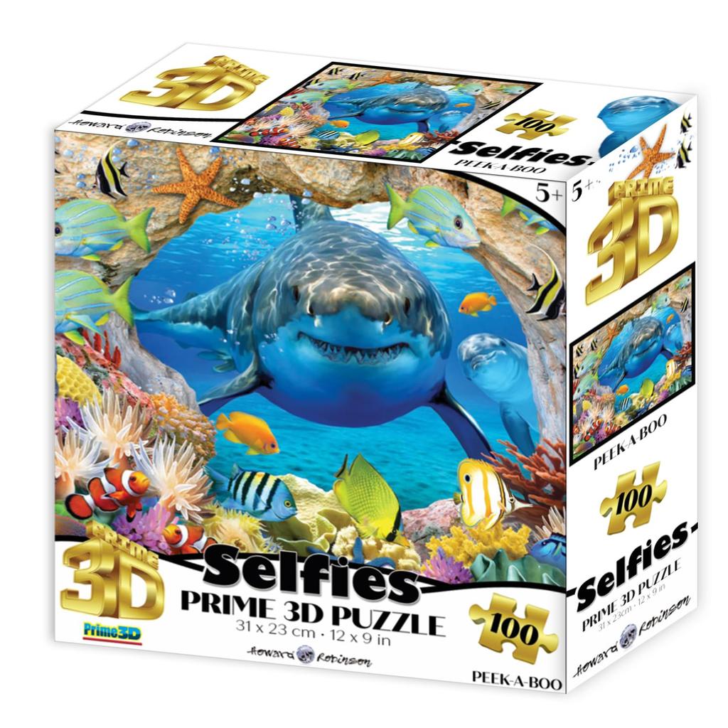 Yamasan Prime 3D Howard Robinson Shark (Peek-a-Boo) 13696 Finished Size: 31 x 23 cm 100 Pieces