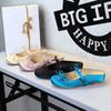 French Satin Bow With One Strap With Shallow Mouth Half-Tugging Women's Hollow Inner Heightened Round-Head Sandals Comfortable