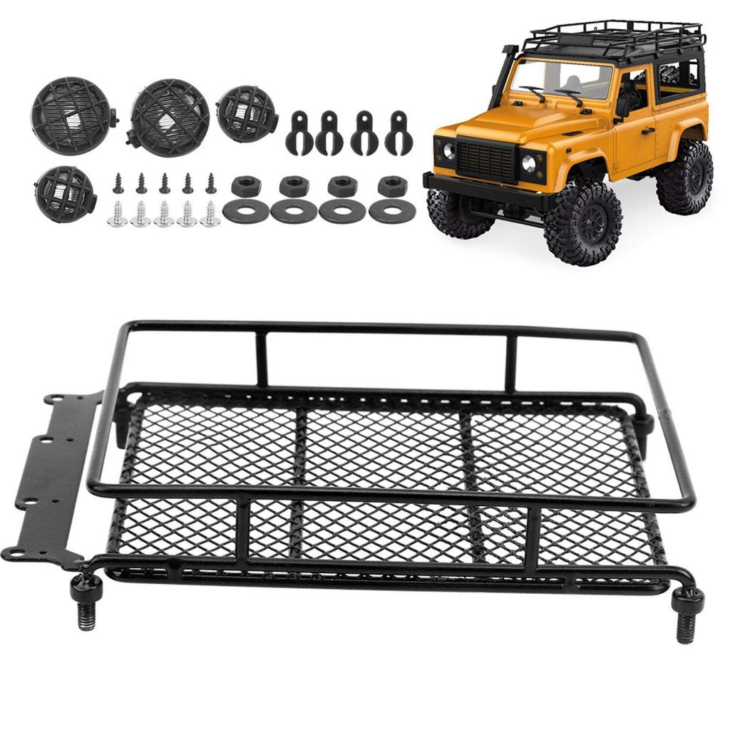 RC Roof Rack, Practical Lightweight RC Carrier Farm Roof for Remote Control Cars (Black)