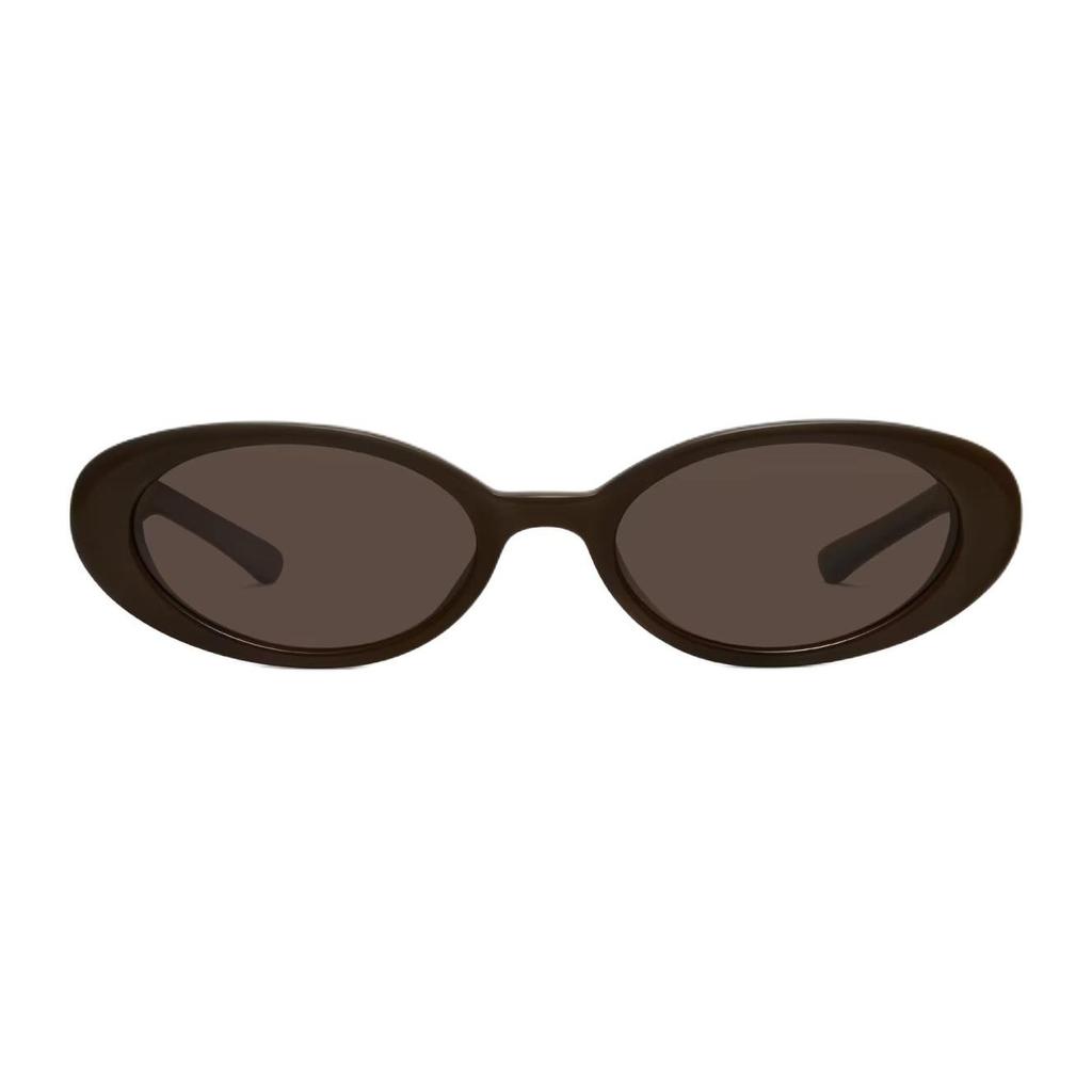 Gentle Monster X Jennie Collaboration Oval Sunglasses Unisex Sunglasses Brown Jennie-HushBR3