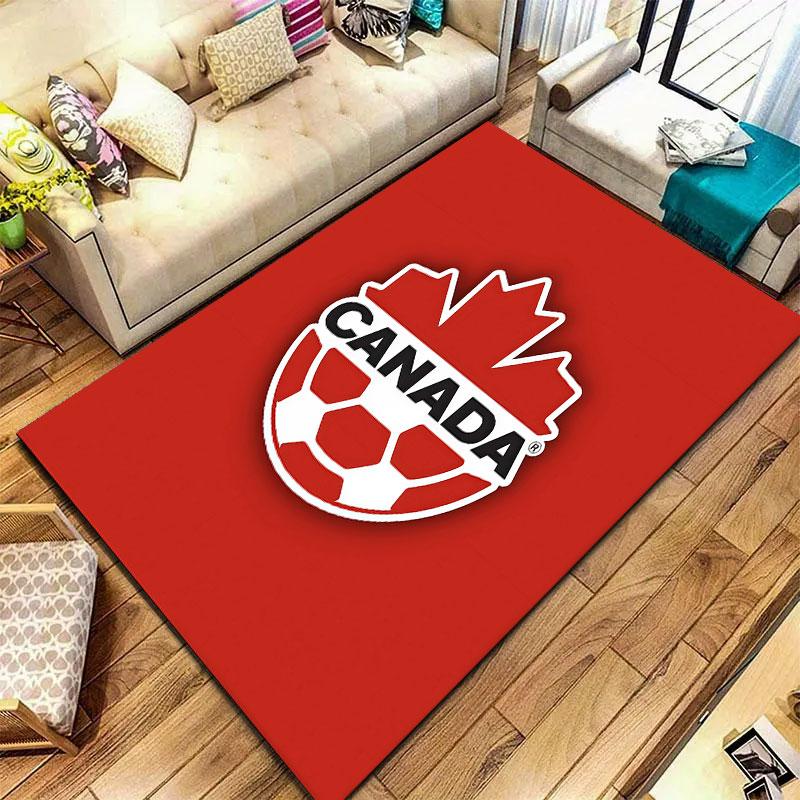 Canada Men's National Soccer Team Carpet Rug for Living Room Bedroom Home Sofa Decoration,Kids play Non-slip Floor Mat