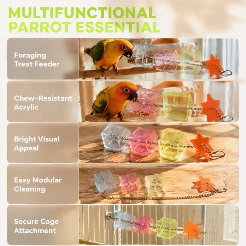 Hanging Design Bird Forage Box Multilayer Creative Parrot Feeder Creative Foraging Toy For Parrots
