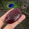 Ruby Natural Gemstone Handmade Copper Wire Wrap Jewelry Pendant 2.96" b9O17
