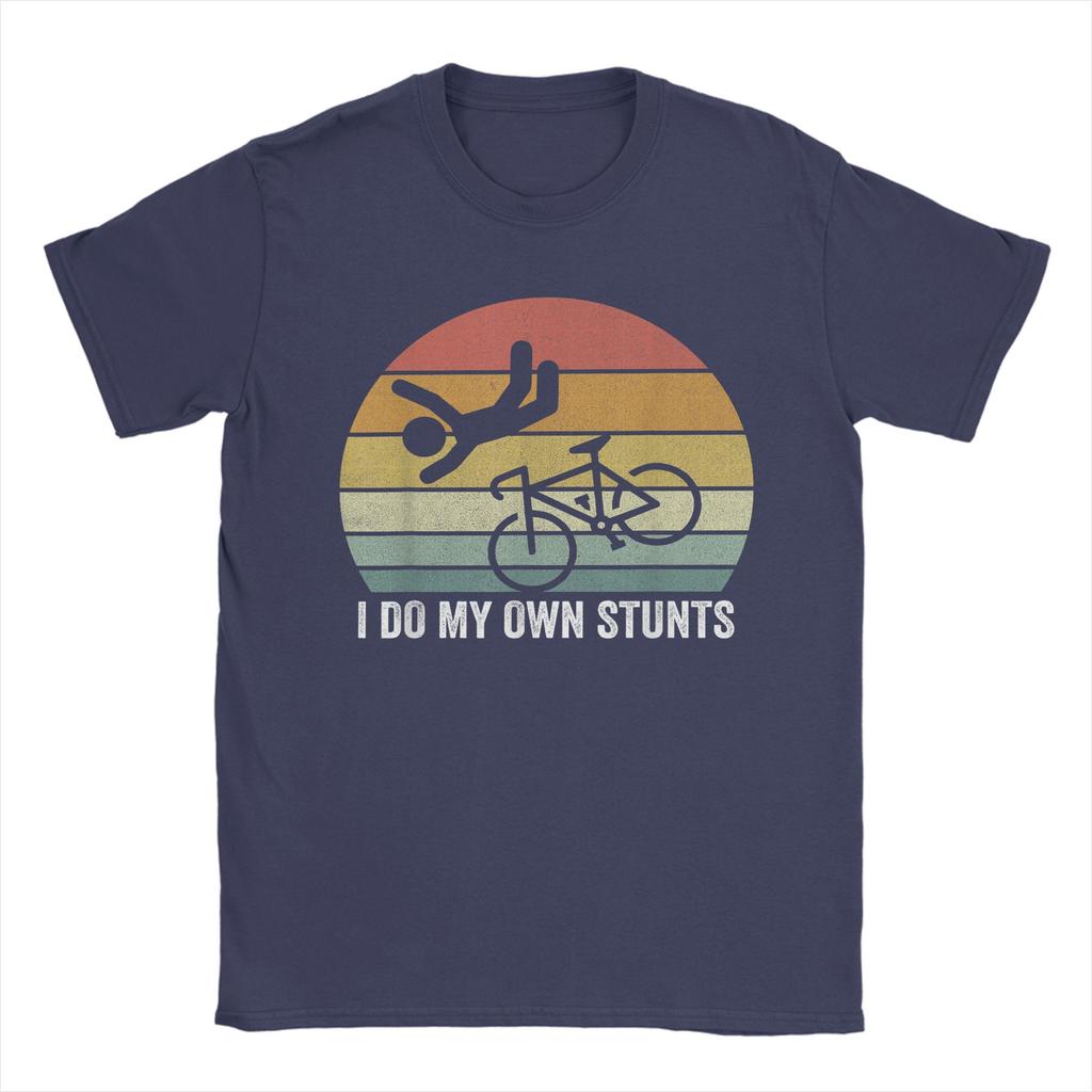 Retro I Do My Own Stunts Shirt Bike Lovers T-Shirt Fashion T Shirts Short Sleeve Y2K Fun Tshirt Summer O-Neck Oversized Clothing
