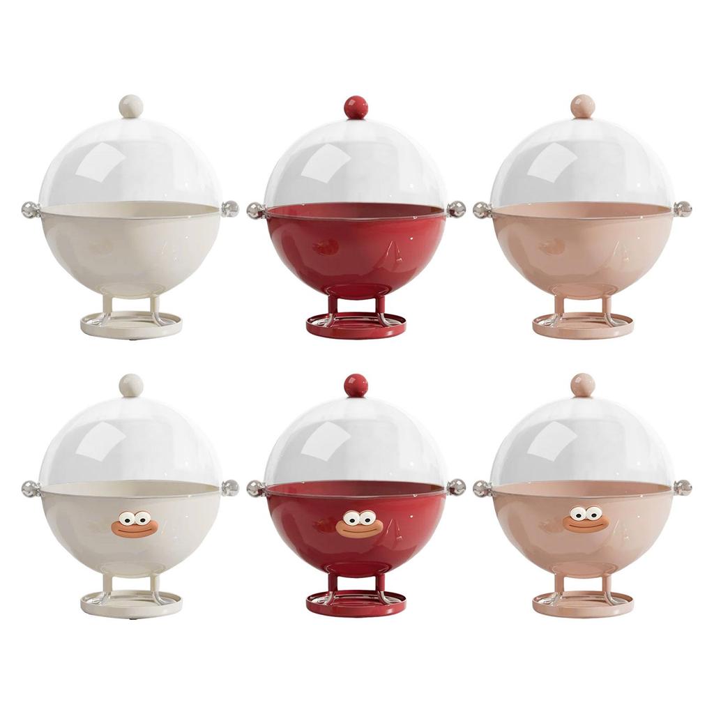 Serving Fruit Bowl with Lid Container Decor Pedestal Basket Food Storage Bowl for Breads Office Home Dining Room Tabletop