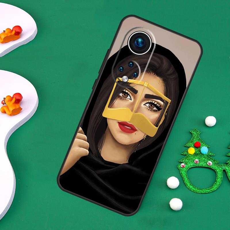 Hijab Face Muslim Islamic Gril Eyes Case For Honor 200 Pro X9c X9b X9a X8a X8b X7a X6a X8 X9 50 70 90 Magic 5 6 7 Lite Cover