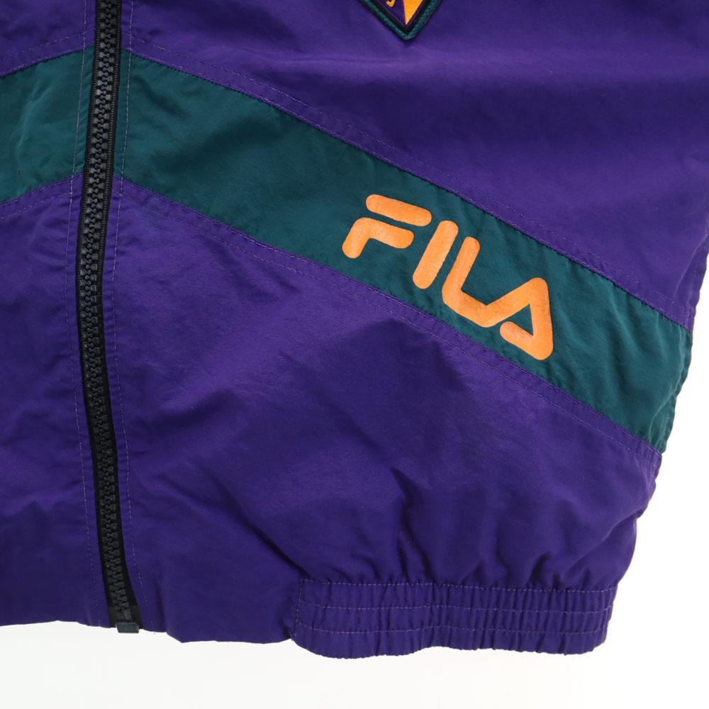Fila 90s Old USA Made Nylon Jacket M Purple Mesh Lining Men's Used