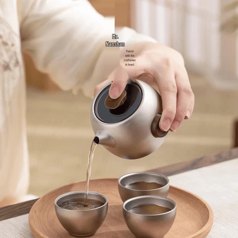 Mr. Nanshan Pure Titanium Portable Kung Fu Tea Set