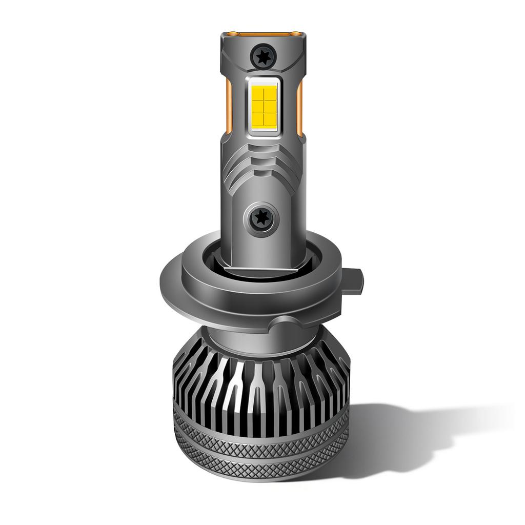 4300K Warm Yellow Led Headlight 70W High Power Double Copper Tube Car Led Headlight 12V24VH7H1H4