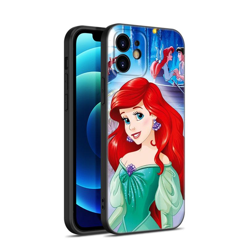 The Little M-Mermaid Phone Case For Apple iPhone 12 13 Mini 11 14 15 Pro Max 7 8 Plus X XR XS SE 2020 2022 Black Silicone Case