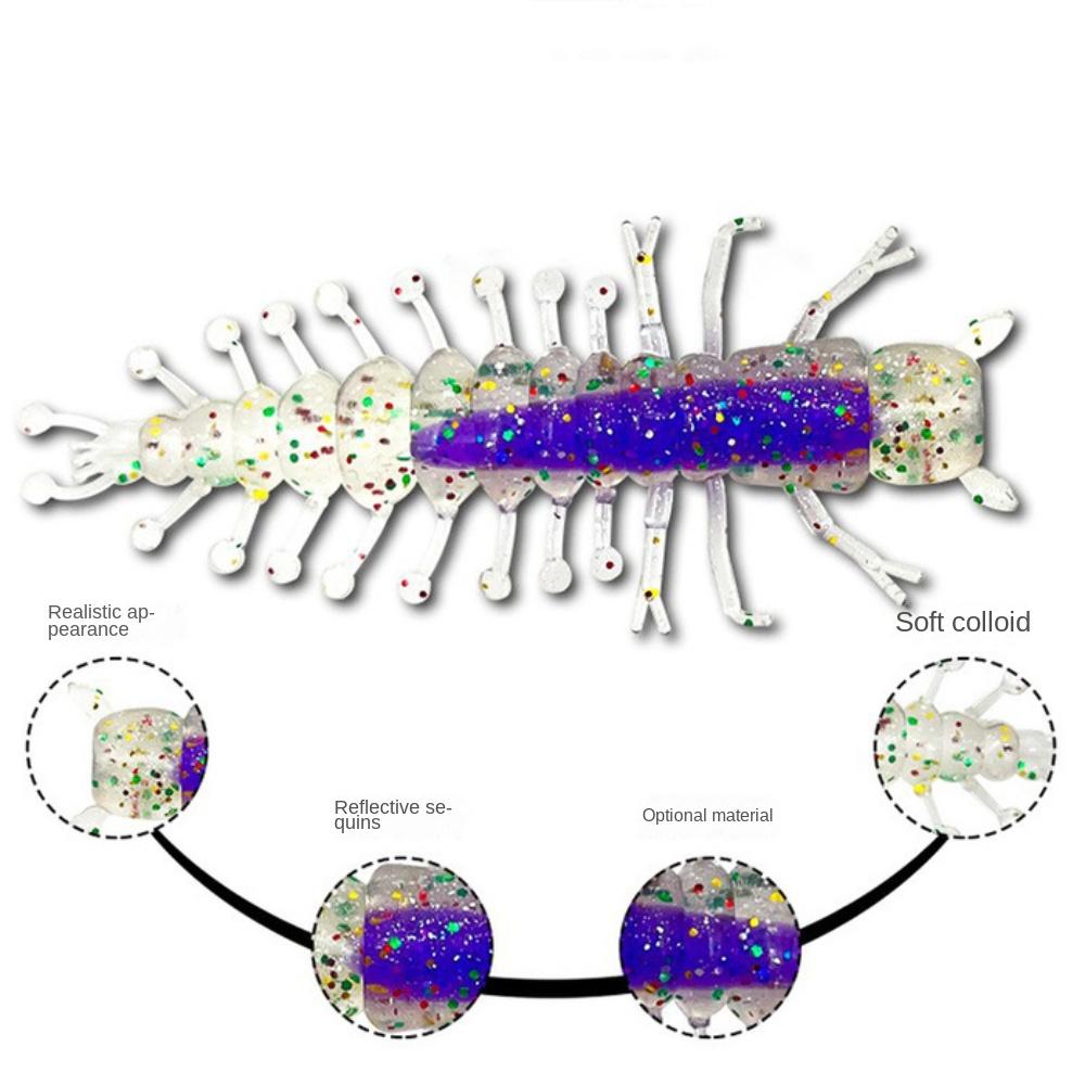 1,7g 6cm Weichköder Silikon Weichköder NEU Weicher Insekten Angelköder zum Angeln
