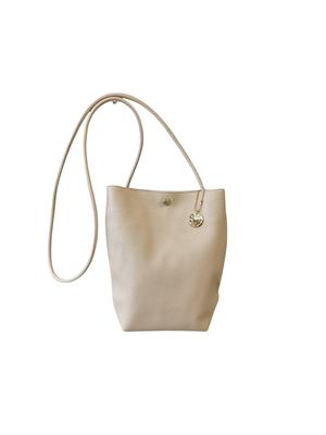 Soft Faux Leather Smartphone Shoulder Bag Size [mauve] (Beige, L)