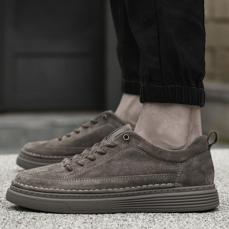 Genuine leather men's board shoes designer's minimalist style Outdoor leisure walking and sports Quality Youth Shoes