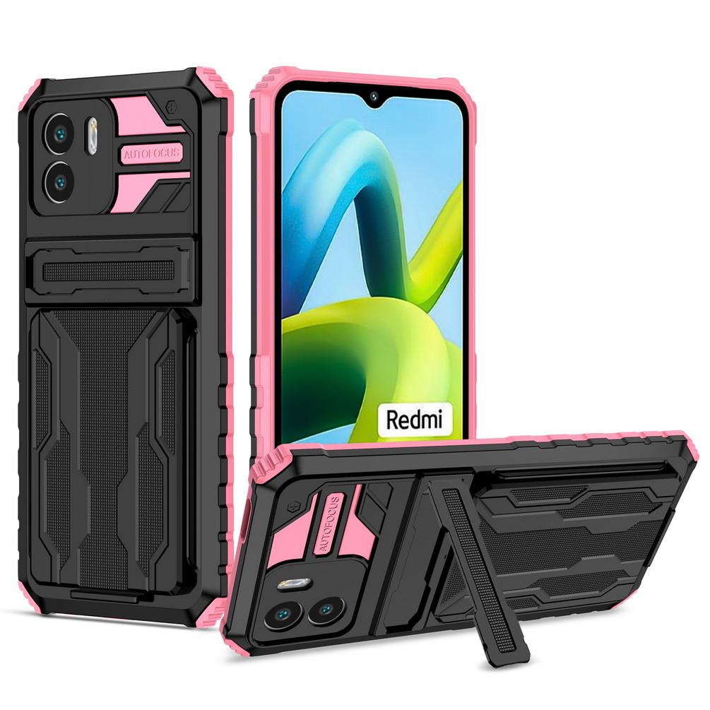 Credit Card slot Bracket case for Xiaomi Remi A1 10C 10A 10 9A 9 9T Note 11 Pro + 11S 10S 9S 9 Pro 8 Armor Holder Ring Cover