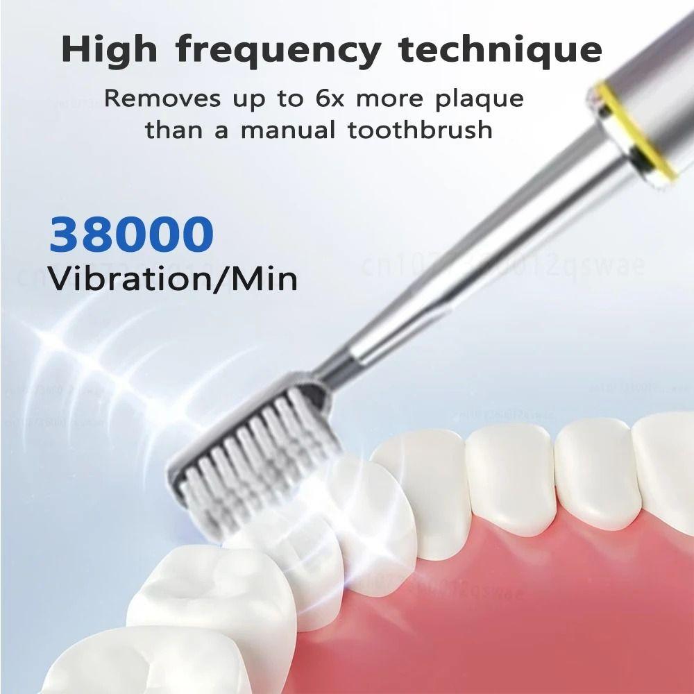 Soft Hair Women's Electric Toothbrush Waterproof Tooth Cleaner Teeth Cleaning Brush  Household