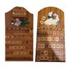 Calendario Perpetuo Vintage in Legno Fatto a Mano Calendario Riutilizzabile da Parete con Blocchi Intercambiabili Design Rustico Colibrì Floreale Decorazione per la Casa