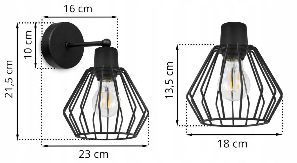 WALL LAMP, SQUARE LAMP, METAL LAMP, WIRE, LED