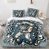3D Astronaut King Queen Duvet Cover Cartoon Galaxy Universe Bedding Set for Boys Girls Outer Space Soft 2/3pcs Quilt Cover