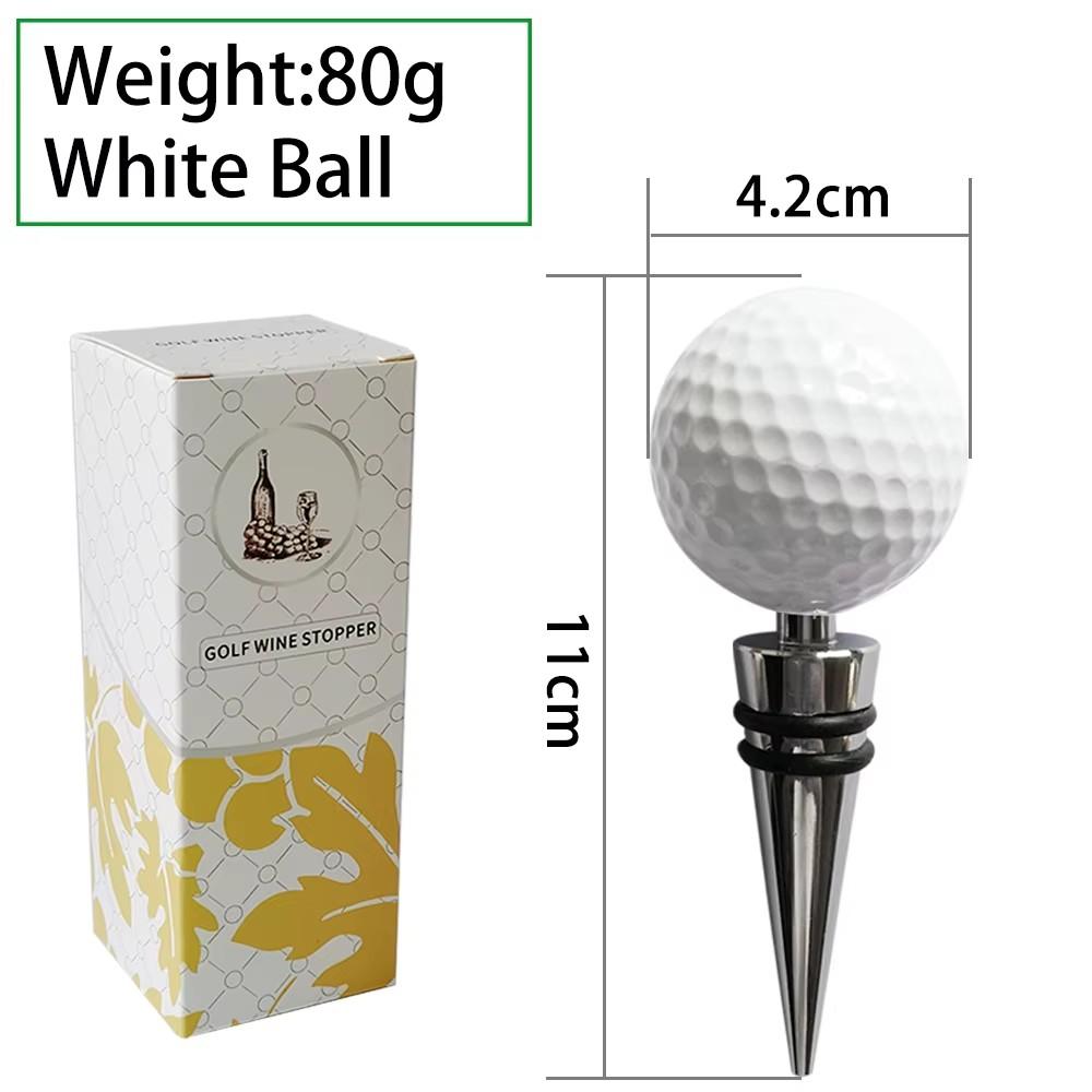 Factory Ready Stock Wine Stopper Golf Shape Stopper Functional Eco-friendly Metal Creative Wine Bottle Stopper (as the picture,11*4.2cm)