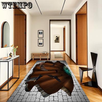 Flurteppich, 3D-visuelles Schneiden, Bodenmatte, Eingangsbereich, Flur, Treppenhaus, Korridor, langer Teppich