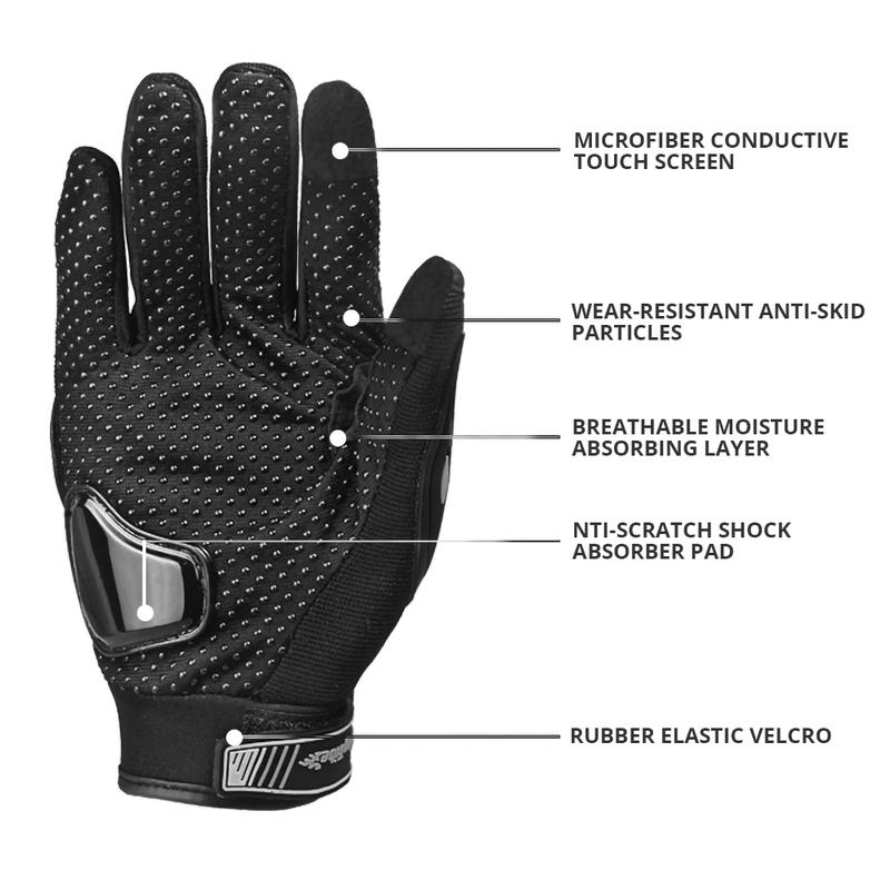 Motorcycle Gloves Anti Fall Anti-collision Off-road Riding Gloves Summer New Breathable Touch Screen Full Finger Gloves M-2XL