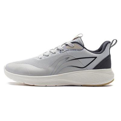 Li Ning Light Stroll Running Shoes Men's Low Top Black Gray White ARST063-4