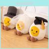 Adorable Plush Boiled Egg Graduation Gift With Cap For Friends And Classmates
