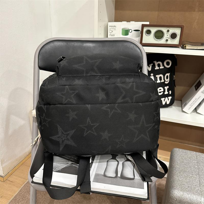 Student Schoolbag Women's Star Printed Backpack Men's Computer Bag