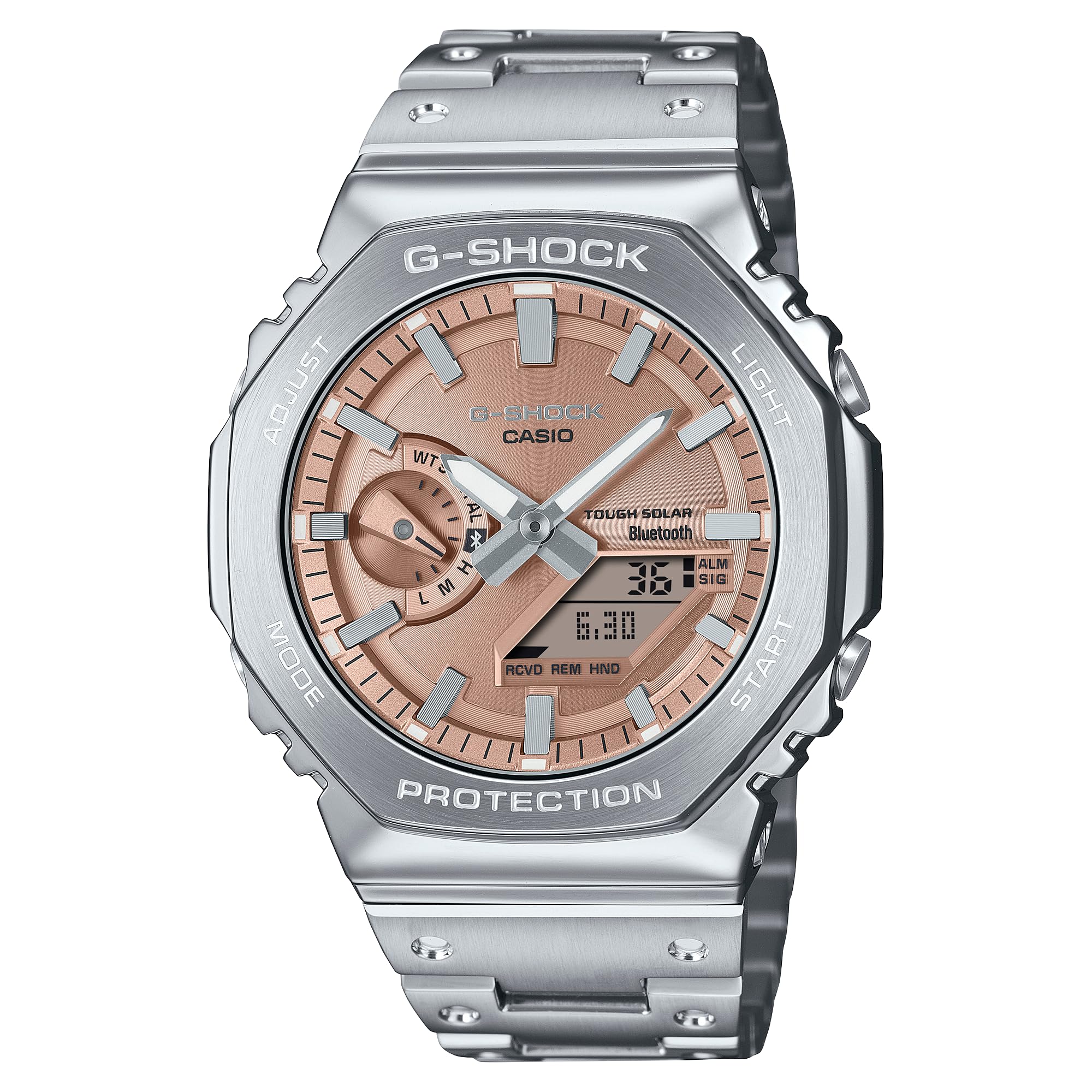 

Casio Full Metal 2100 Series Octagonal Watch Silver G-Shock GM-B2100AD-5ACR,