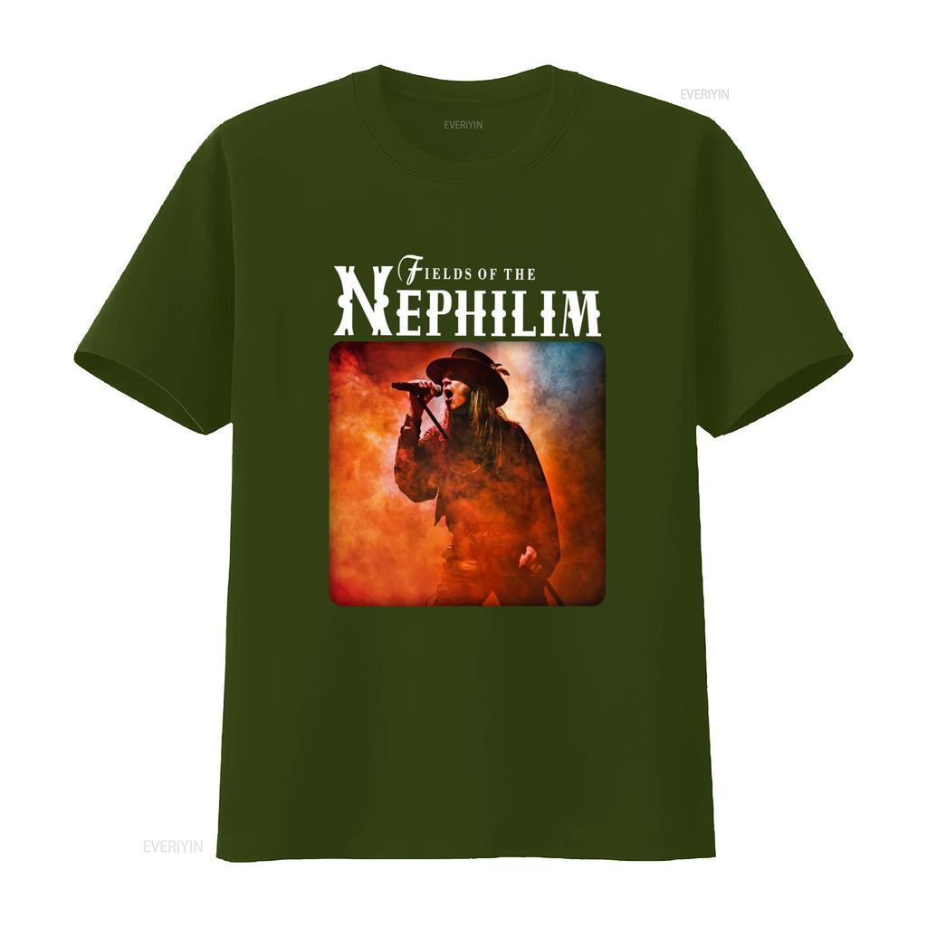 Fields Of Nephilim Rock Band T Shirt For Unisex And Unisex Gothic Style With Concert Print Vintage Washed Streetwear Homme Stylish