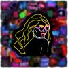 50PCS Neon Light Nightclub Stickers - Waterproof Decor for Car, Phone, Water Cup, Luggage & Notebook RecordingYourLife Store