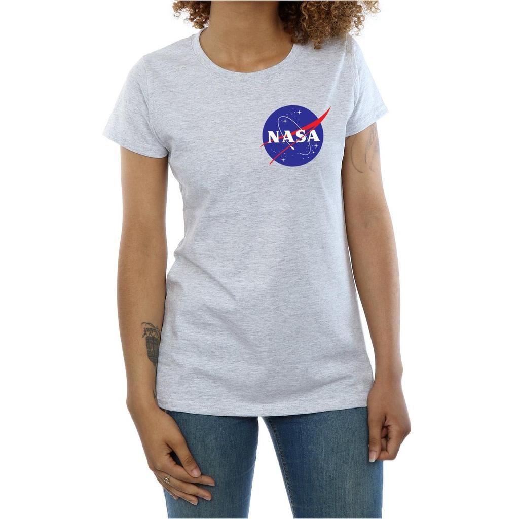 NASA Womens/Ladies Classic Insignia Chest Logo Cotton T-Shirt