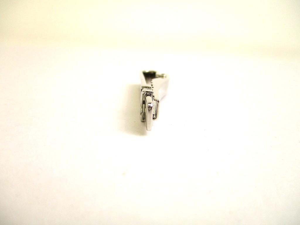 Authentischer LOUIS VUITTON Silberstahl LV Motiv Krawattennadel Krawattenklammer #a955 Überholt