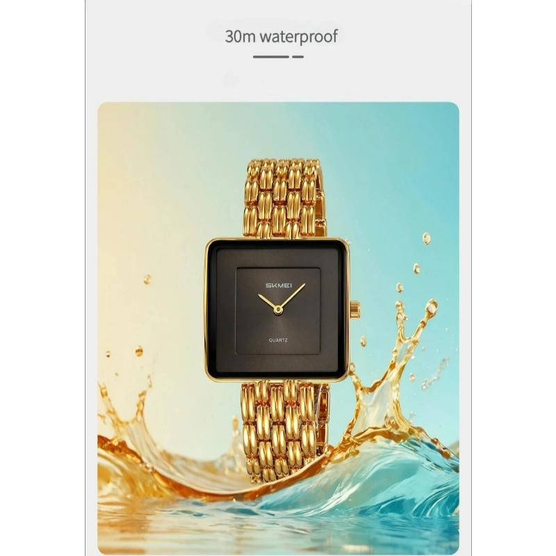 Skmei Unique Square Dial Watch Women Bracelet Watches Ladies Casual Quartz Watch Steel Women's Wristwatch