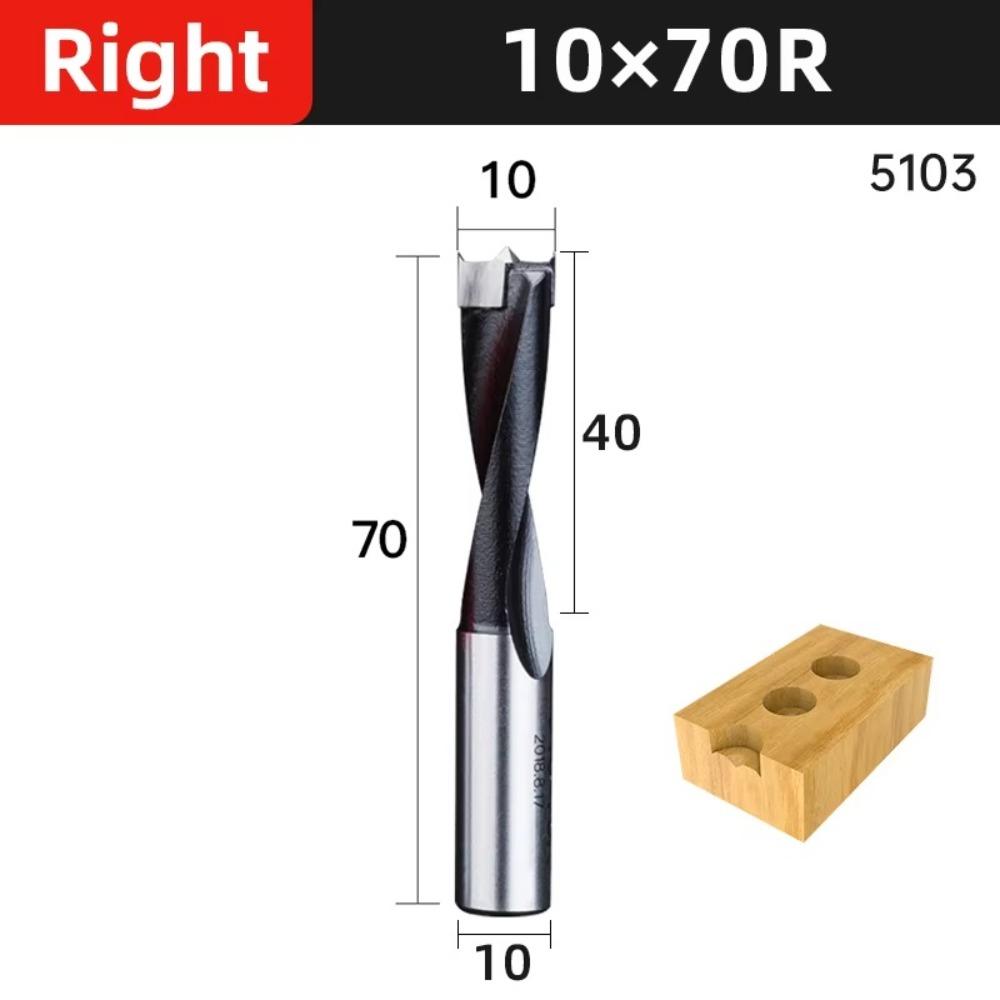 Neue 2-Schneiden-Bohrer 10mm Schaft Hartmetall-Fräser Links/Rechts Holzbearbeitungswerkzeuge Holzlegierung