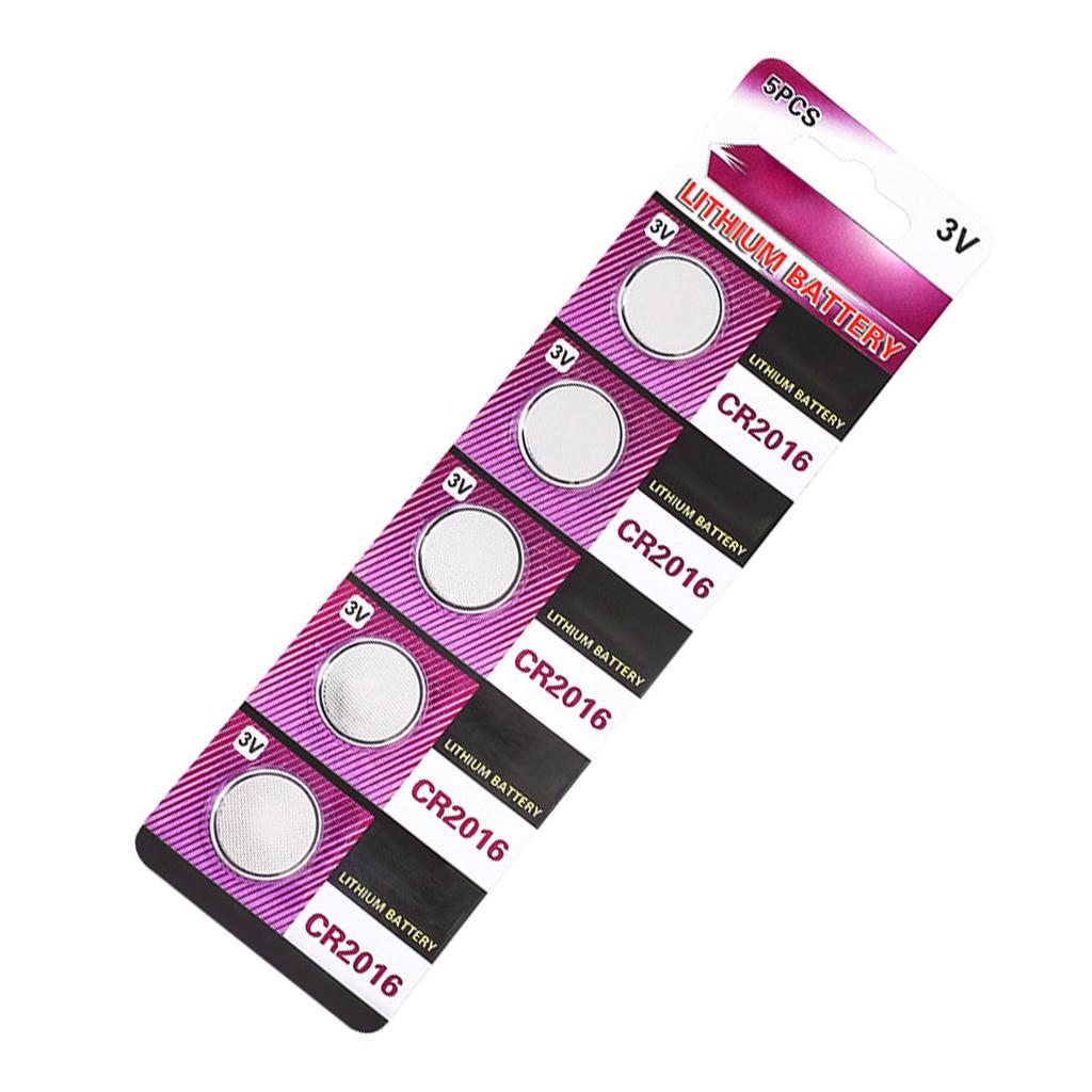 5pcs/10pcs CR2016 3V Baterias de lítio tipo moeda Bateria tipo moeda CR2016 3V para chaveiros e pequenos eletrônicos