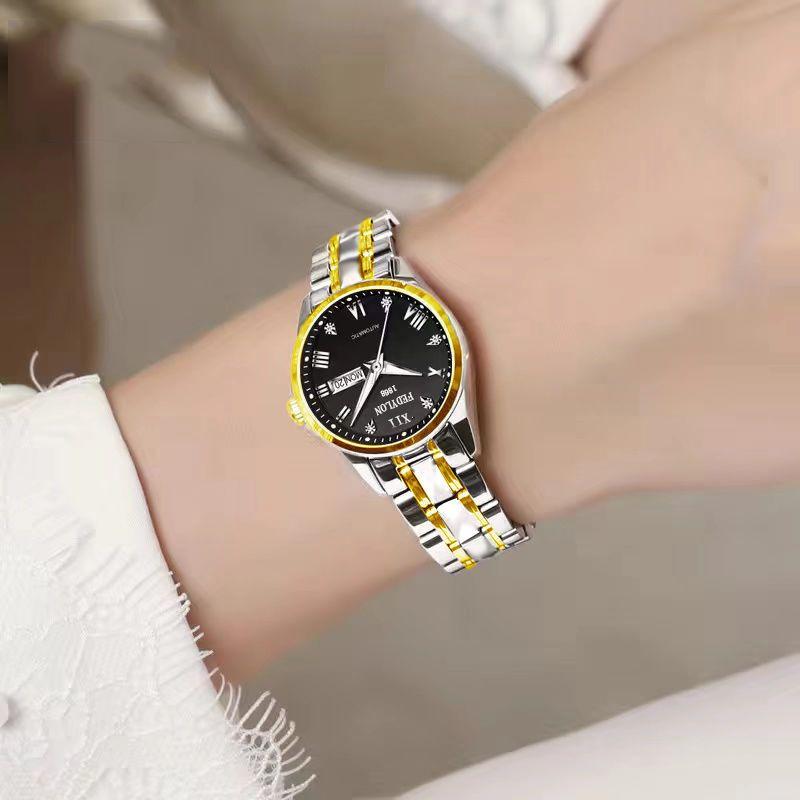 Damen Nische Licht Luxus Damen Neue Temperament Vollautomatische Quarz Damenuhr