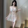 Erotic Lingerie Sexy Sling Mesh Nightdress See-Through Uniform Temptation Pure Desire Crotchless Pajama Set