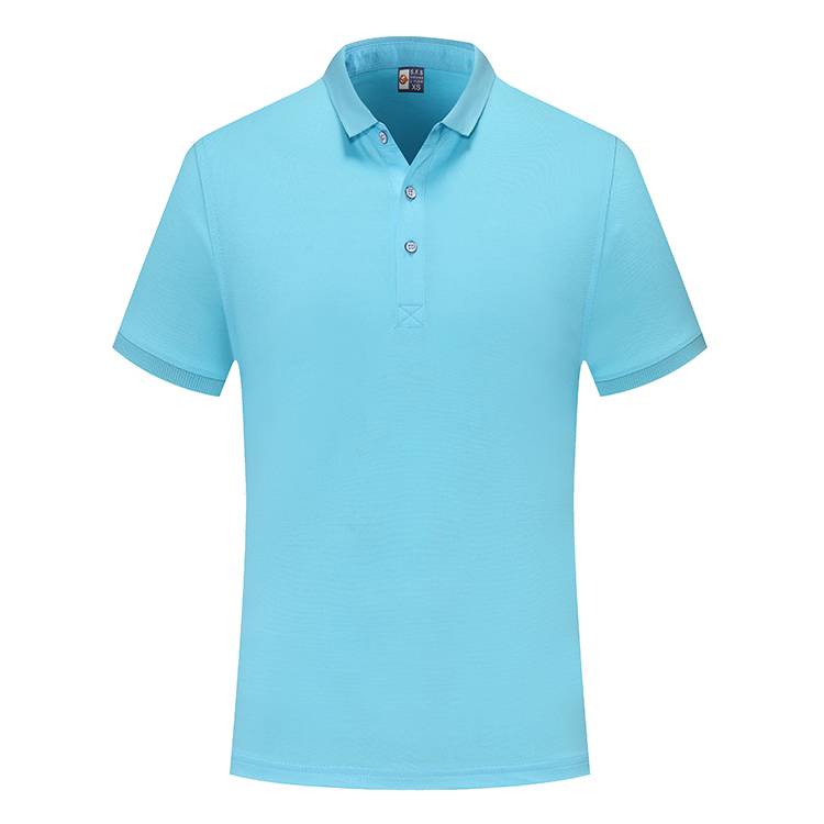 HBT 609  200G cotton pique secondary collar lapel polo shirt