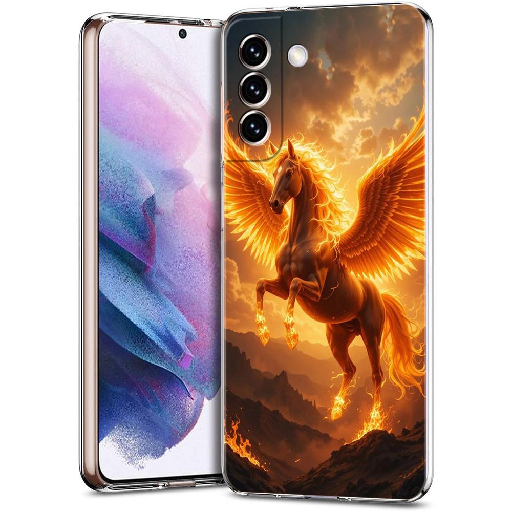 

Transparent Phone Case Cover for Samsung Galaxy S25 S24 S23 S22 S20 S21 FE Ultra S24 S23 S10 S10E Plus 5G Horse Animal Pattern S21 Ultra