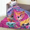 Super Kitties Cats Charged Ginger Blankets Velvet Spring/Autumn Battle Adventures Multifunction Ultra-Soft Throw Blankets Car