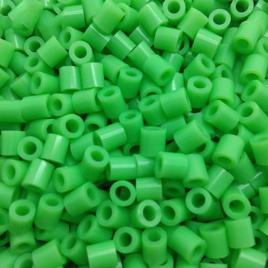 

1000 шт 5 мм бусины Perler красочные бусины Hama DIY развивающие игрушки подарок ребенку зелёный